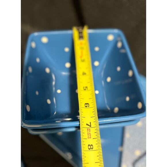 Temptations by Tara Stoneware Serving Set - Blue Polka Dots - 11 Pieces - Picture 10 of 14